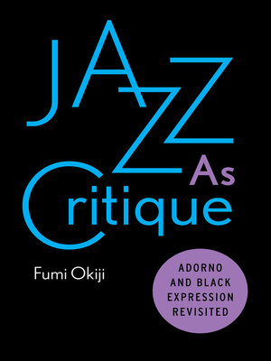 cover image of Jazz As Critique